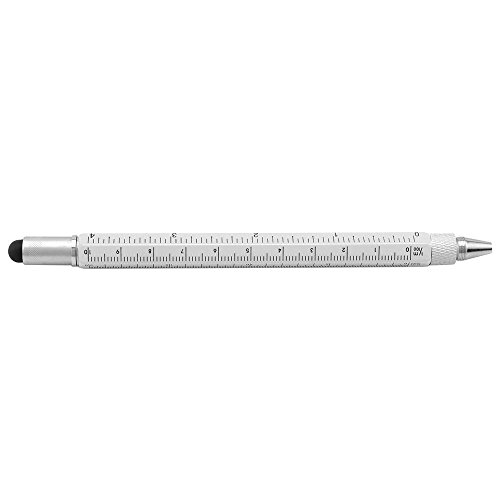 Screwdriver Pen Pocket Multi-Tool 6 in 1 - Multi-Functional & Sturdy Aluminum DIY Tool, With Screwdriver, Stylus, Bubble Level, Ruler & Phillips Flathead Bit, Unique Gift Idea - 2 Pack, Silver - Thumbnail 5