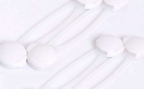 Child Safety Lock - Peace Of Mind - No Drill Or Tools - Flexible - Baby Proof Pet Proof - Adhesive Latches For Drawers, Fridge, Oven, Dishwasher, Toilet.