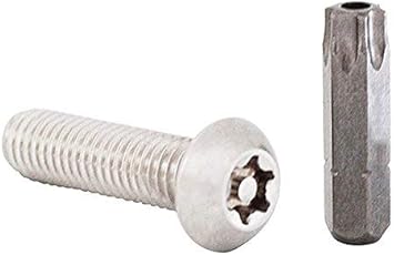 Amazon Com 100pcs Belmetric Button Head Tamper Proof Screws M8x30 Stainlesss Steel Button Head Security Screw Torx 40 With Pin Sbt8x30ss Home Improvement