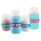 Travel Bottle Labels/ Bands for your Shampoo, Conditioner, Body Wash, Lotion fits most travel bottles (bottles not included only labels)