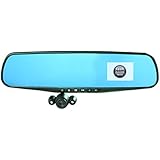 Official HD Mirror Cam – As Seen on TV Dash Cam 350°, Motion Detection, 2.5” LCD, 720P HD, Dashboard Camera Video Recorder with Micro SD Card, Built-In Rechargeable Battery, Loop Recording, Night-mode