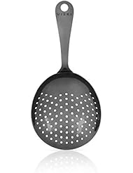 Viski 5780 Warren Gunmetal Black Julep Strainer