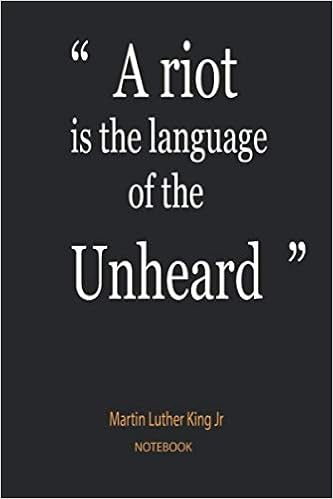 Martin Luther King Riot Quote A Riot Is The Language Of The Unheard : Martin Luther King Day  Notebook/Journal .: Blank Lined Notebook ... Gift For Martin Luther King  Day, Journal ... Inspirational Quote ( 100 Page -