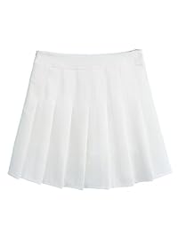 Falda de tenis para dama y niña, con cintura alta, plisada