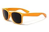 Sunglasses Classic 80’s Vintage Style Design (Neon Orange)