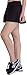 KomPrexx Ladies Tennis Skirt - Quick Dry Sport Skort - Plain Running Skirts with Inner Shorts (Black,M)