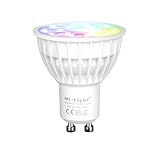 Mi-light Dimmable GU10 4W Led Bulb RGB+CCT LED Spotlight Smart Home Led Light Bulb Lamp Need Controlled by Mi Light wifi ibox/Remote