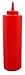 New Star Foodservice 26375 Squeeze Bottles, Plastic, 24 oz, Red, Pack of 6