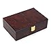 Woodronic Handmade Travel Cigar Humidor Spanish Cedar Lining for 10 to 20 Counts, Desktop Cigar Box with Humidifier, Bubinga Finish