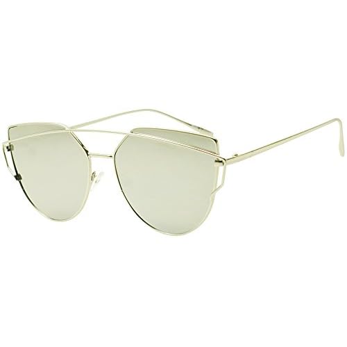 double high bar cat eye sunglasses