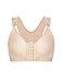 Burvogue Women Post-Surgery Front Closure Brassiere Sports Bra (M (34B,34C,34D,36A), Beige)