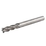 uxcell 6mm Dia 19mm Cutting Depth Four Flute Slotting End Mill Router Bit