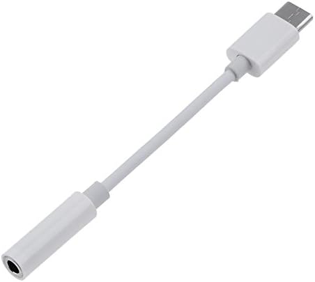 Litterprince Type-C USB 3.1 USB-C Male to 3.5mm Audio Female Jack Earphone Cable(White)