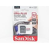 Sandisk Ultra PLUS 64GB MicroSDXC UHS-I Card with Adapter 100MB/s Class 10 U1 A1