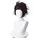 Demon Slayer Kimetsu no Yaiba Tanjiro Kamado Cosplay Wig Cosplay Costume Hair Red