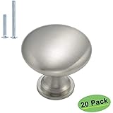 homdiy Round Cabinet Knobs Satin Nickel 20 Pack HD6050SNB Drawer Pulls and Knobs Metal Drawer Pulls Kitchen Cabinet Hardware Knobs