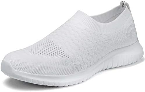 white mesh slip on sneakers