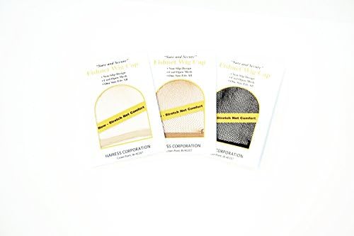 Peachy Blossom Mesh Knit Wig Caps || One Size Fits Most || Three Tones:: Beige, Tan, Black || Very Elastic and Keeps Hair in Place || (Tan)