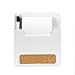 Spectrum Diversified Magnetic Memo Pad and Pencil Holder with Cork Strip, White