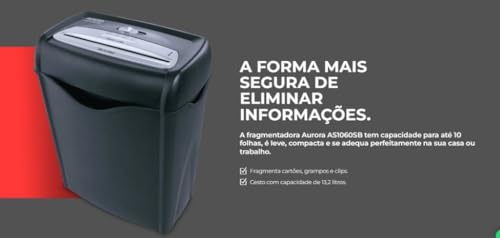 ProCalc Fragmentadora de Papel 10 folhas AS1060SB 110v Aurora, Multicores