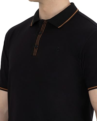 100% COTTON POLO SHIRTS FOR MEN, SHORT SLEEVE POLO SHIRT, UNIQUE MEN’S COTTON POLO SHIRTS (US, ALPHA, X-LARGE, REGULAR, REGULAR, NO 5, BLACK)