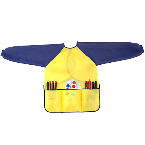 Kids Art Smocks Pack of 2 Children Artist Painting Aprons Waterproof