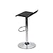Puluomis Set of 4 Adjustable Swivel Barstools, PU Leather with Chrome Base, Gaslift Pub Counter Chairs, Black