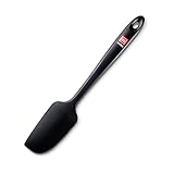 DI ORO Premium Seamless Mini Black Silicone Spatula - BPA Free Pro-Grade 600ºF Heat-Resistant Non-Stick Small Rubber Spatula - Best Silicone Kitchen Scraper Utensil Tool For Cooking And Baking