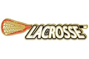 CROWN AWARDS Lacrosse Pin - 1.25" Lacrosse Stick Enamel Lapel Pin Prime