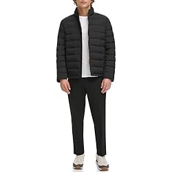 DKNY Men's Jon Quilted Stand Collar Puffer