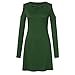 NUWFOR Women’s Casual Off Shoulder Tops Criss Cross V Neck Long Sleeve Loose Dress for Winter/Fullthumb 4