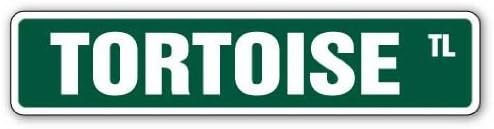 Tortoise Street Sign Turtle Turtles Lover Collector Wall Sign Decorative Safety Sign Gift Metal Aluminum Plaque
