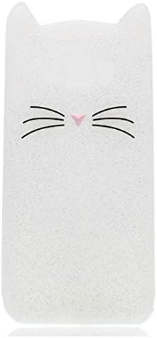 EarthNanLiuPowerTu Cool Silicone Case for Samsung Galaxy E7 2015, Soft 3D Silicone Cases, Cute Fashion Animal TPU Rubber Cover, Kawaii Shell Cover for Samsung Galaxy E7 2015 (Cat White)