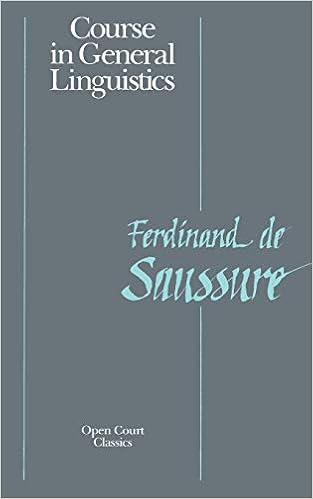 Course In General Linguistics Open Court Classics Ferdinand De Saussure Roy Harris 9780812690231 Amazon Com Books
