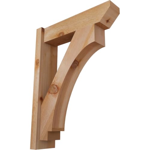 6"W x 22"D x 30"H Imperial Slat Rough Sawn Outlooker, Western Red Cedar