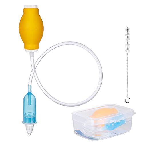 Baby Nasal Aspirator, Upgraded Hand Pressure Nose Suction - Healthy Sucker for Snot or Mucus to Relieve Stuffy Blocked Noses, Used Negative Pressure Ball Instead of Mouth (Nasal Aspirator Kit)