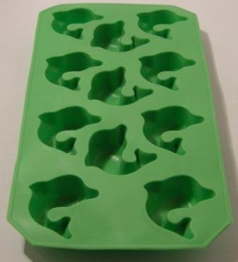 Kitchencookshop 100% Silicone Ice Cube Tray hf5418, 18x10 Centimeters/Dolphins