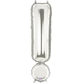 40" Megaloon Balloon Exclamation Point ! Silver