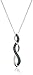 Sterling Silver Montana Blue Twisted Pendant Necklace Made with Swarovski Crystal (18