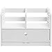 White Laser Cut Flower Design Book Storage Drawer & Display Shelf Rack/Desktop Organizer Bookcase
