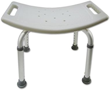 Adjustable Toll Free Premier Bath Seat without back- 350 lb- Grey