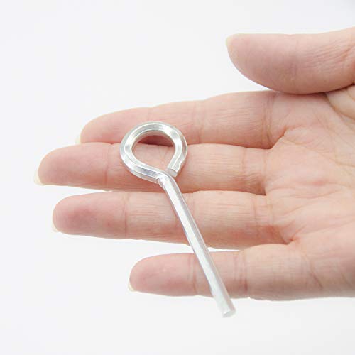 PINCHUANG 20 Packs 5/32" Hex Dogging Key with Full Loop- Solid Metal Allen Wrench Door Key for Push Bar Panic Exit Devices (silver)
