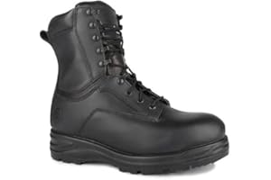 STC Footwear ER, 8" Leather Tactical Boot, Black - Insulated & Waterproof, Composite Puncture Resistant Plate