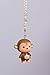 uzoho Lovely Cute Monkey Car Pendant Car Rear View Mirror Hanging Ornament Car Decor