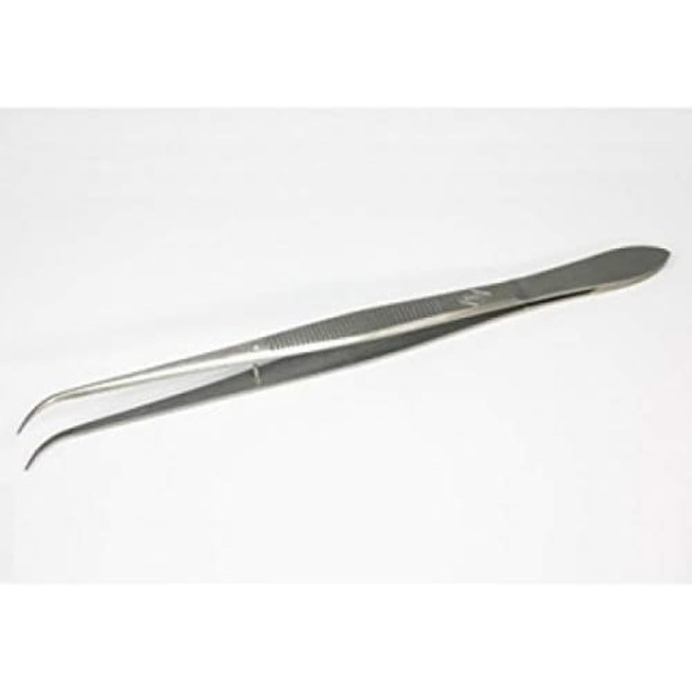 Weller Erem 23SAM160 Long Tweezers with Bent, Inside-Serrated Tips and Serrated Finger Grips for Secure Handling, 160mm