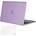 MOSISO Compatible with MacBook Pro 13 inch Case M2 2025, 2024, 2023, 2022-2016 A2338 M1 A2251 A2289 A2159 A1989 A1708 A1706 with/Without Touch Bar, Plastic Hard Shell&Screen Protector, Light Purple