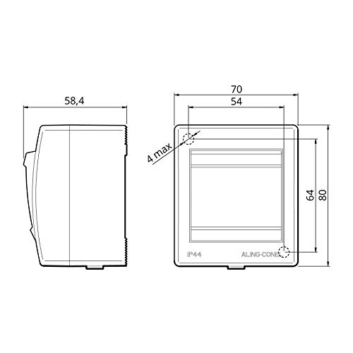 ALING-CONEL | All-in-One Aufputz Jalousientaster | Rolladenschalter - Grau / Anthrazit | 10AX/250V~ / IP 44 | Serie… – Bild 4