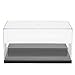 Acrylic Display case 7.9 x 3.9 x 3.5 inches for Action Figures Toy Vinylmation lot Any Minifigures Fuko Model Rock Stone Home Display (Black)