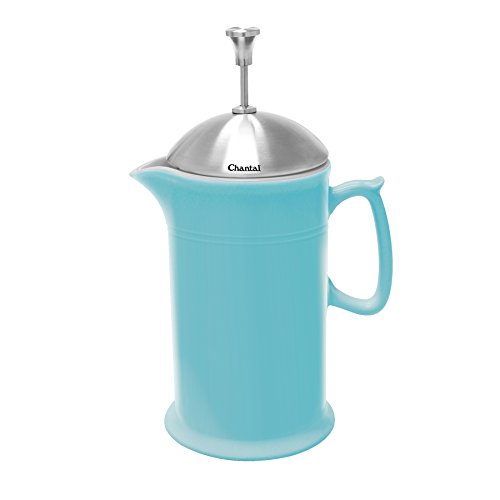 Chantal 92-fp28 sq ceramic french press with stainless steel plun…