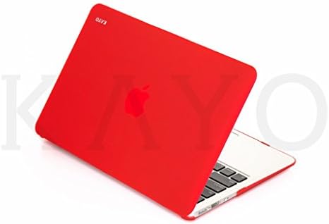 KAYO - AIR 13-inch Rubberized Hard Case for MacBook Air 13.3" (A1466 & A1369) (Newest Version) Shell Cover - (Classic RED)